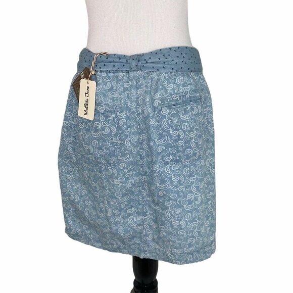 Matilda Jane Women's M Medium Mini Skirt NWT Mixed Print Style AB17345 Belt - Picture 4 of 6